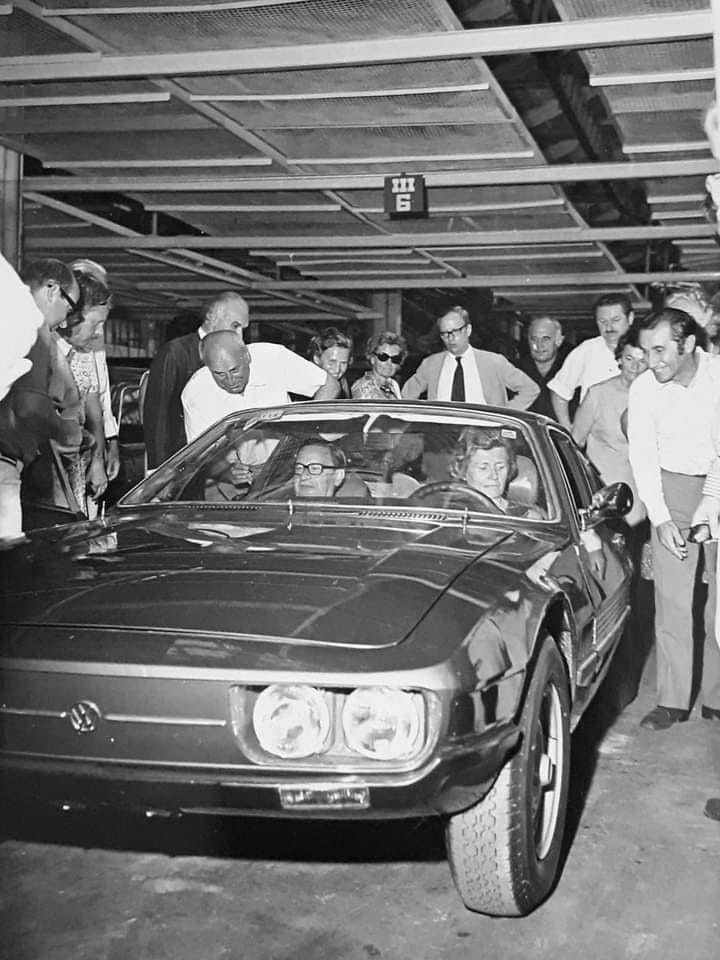 Presentation of the VW SP2 at the Anchieta plant at São Bernardo do Campo to visitors from Germany and Argentina