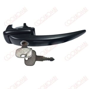 Outside door handle front with key and garnish Kombi 75 - Atemis Cod. 1063PR Black