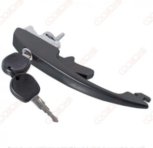 External door handle with key Fusca 1300 78 e.d black