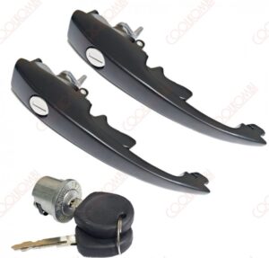 External Doors Handle Set and Ignition Cylinder Whit Keys Beetle 1300 78 e.d black