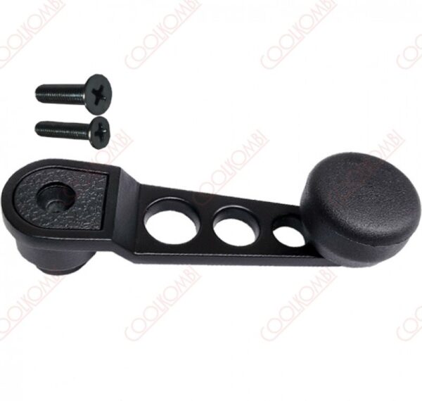 Sports window regulator handle with screws Fusca 77 e.d. black