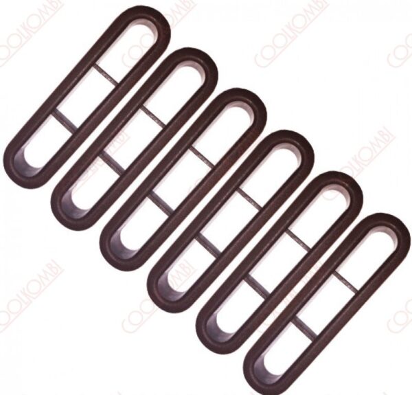 6 rear set air exit frames Fusca brown