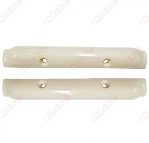 Pair rear window hinge cover Fusca to 77 Ivory