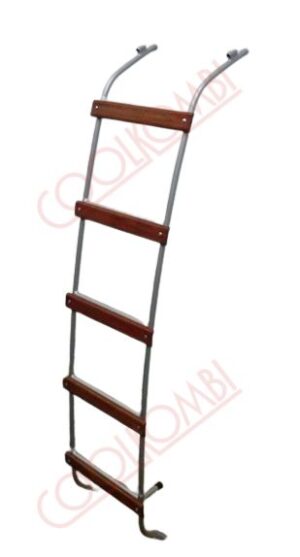 Side ladder for luggage rack -fixed to the wheel well- color aluminum-white measure. 1.40x0.34x0.10m