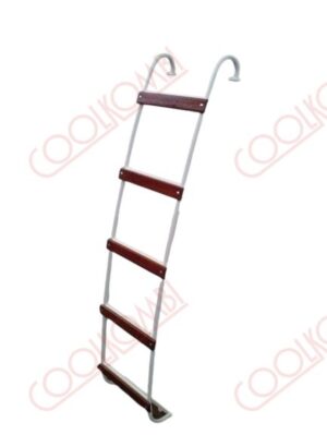 Side ladder for luggage rack -fixing to the air box- color aluminum-white measure. 1.60x0.34x0.10m