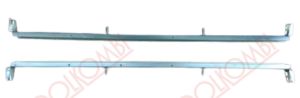 Pair of staff bases made of galvanized steel