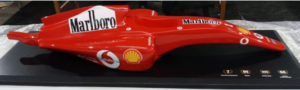 Mini F1 Schumacher with stickers on the base