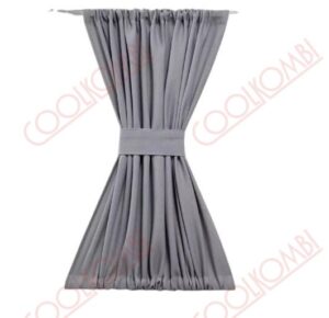 Kombi Karat curtain high ceiling black out fabric light gray