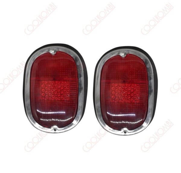 VW Kombi T1 rear light red iron housing Pair - ART1303V